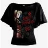 Best Pirce โ DC Comics Harley Quinn Embrace Madness Boat Neck Bat Sleeve Top ๐ฅ 2 Best Pirce โ DC Comics Harley Quinn Embrace Madness Boat Neck Bat Sleeve Top ๐ฅ -Cheap Music Tees Store 17504079 hi