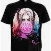 Promo 👍 DC Comics Harley Quinn Mad Love T-Shirt 🧨 -Cheap Music Tees Store 17504100 hi