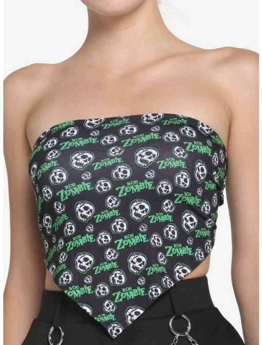 Cheapest 🎁 Rob Zombie Bandana Top ⌛ -Cheap Music Tees Store 17548207 hi