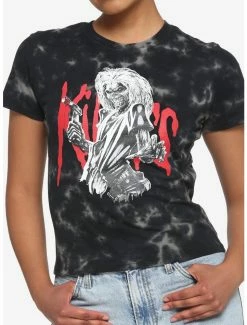 Cheap Music Tees Store 18 Cheap โ๏ธ Iron Maiden Killers Tie-Dye ๐ง Girls Baby T-Shirt ๐