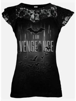 Best deal 😉 DC Comics The Batman I Am Vengeance Lace Cap Sleeve Top 🔔