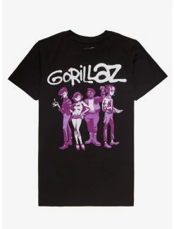 Budget ✨ Gorillaz Group Boyfriend Fit 👧 Girls T-Shirt 😀