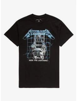 Discount ❤️ Metallica Ride The Lightning Puff Print T-Shirt 🥰