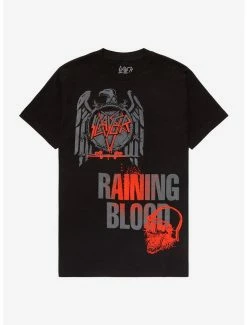 Best Pirce 🔔 Slayer Raining Blood Puff Print T-Shirt ✔️