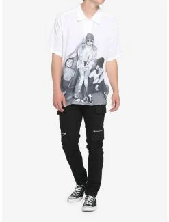 Promo 🔥 Nirvana Group Photo Woven Button-Up 🥰 -Cheap Music Tees Store 18421105 av2