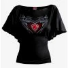 Buy ๐ Bat's Heart Boat Neck Bat Sleeve Top Black โจ 1 Buy ๐ Bat's Heart Boat Neck Bat Sleeve Top Black โจ -Cheap Music Tees Store 18603578 hi