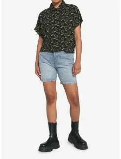 Outlet ๐ Nirvana Logo Boxy ๐ง Girls Crop Woven Button-Up ๐ 6 Outlet ๐ Nirvana Logo Boxy ๐ง Girls Crop Woven Button-Up ๐ -Cheap Music Tees Store 18733763 av1