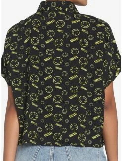 Outlet ๐ Nirvana Logo Boxy ๐ง Girls Crop Woven Button-Up ๐ 7 Outlet ๐ Nirvana Logo Boxy ๐ง Girls Crop Woven Button-Up ๐ -Cheap Music Tees Store 18733763 av2