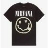 Best Sale ⭐ Nirvana Floral Smile Boyfriend Fit 👧 Girls T-Shirt 🧨 -Cheap Music Tees Store 18805495 hi