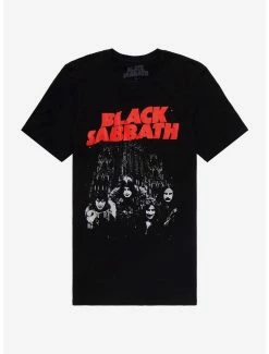 Cheapest ⌛ Black Sabbath Group Boyfriend Fit T-Shirt ⌛