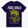 Buy 😀 Juice WRLD Fighting Demons Skull Boyfriend Fit 👧 Girls T-Shirt 🌟 -Cheap Music Tees Store 19044609 hi