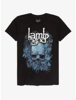 Cheapest 🎁 Lamb Of God Skull & Leaves T-Shirt 🎁