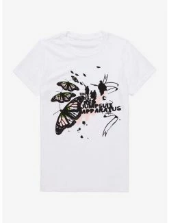 Buy 🧨 The Red Jumpsuit Apparatus Butterflies Boyfriend Fit 👧 Girls T-Shirt 🎁