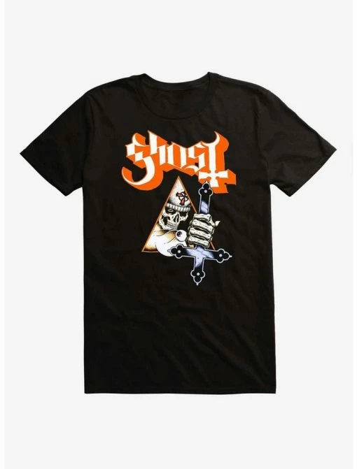 Promo ❤️ Ghost A Clockwork Crucifix T-Shirt ✔️ -Cheap Music Tees Store 19153697 hi