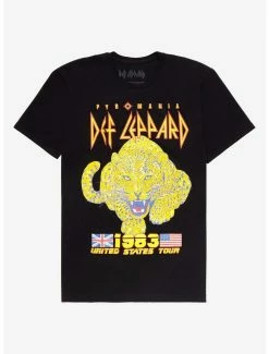 Best Pirce 🔥 Def Leppard Pyromania 1983 U.S. Tour T-Shirt 🛒
