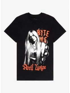 Top 10 🔔 Avril Lavigne Bite Me Boyfriend Fit 👧 Girls T-Shirt 👍