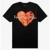 Best Pirce ⭐ Three Days Grace Heart Flame Boyfriend Fit T-Shirt ✔️ -Cheap Music Tees Store 19333971 hi