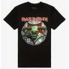 Deals 💯 Iron Maiden Legacy Of The Beast Stained Glass Boyfriend Fit 👧 Girls T-Shirt 🔔 -Cheap Music Tees Store 19335030 hi