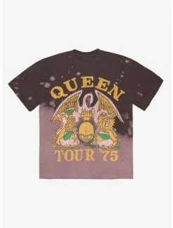 Best deal 🤩 Queen '75 Tour Dip-Dye Boyfriend Fit 👧 Girls T-Shirt 😉