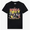 Hot Sale 🎁 KISS 1977 World Tour Boyfriend Fit 👧 Girls T-Shirt ❤️ -Cheap Music Tees Store 19433071 hi
