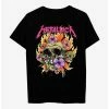 Best Sale ✨ Metallica Floral Skull Boyfriend Fit 👧 Girls T-Shirt 😍
