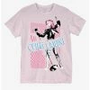 Hot Sale 🔔 Cyndi Lauper Pink Checkered Boyfriend Fit 👧 Girls T-Shirt ⌛ -Cheap Music Tees Store 19642074 hi