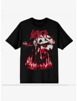 Hot Sale 👍 Slayer Burning Figure Boyfriend Fit 👧 Girls T-Shirt ❤️