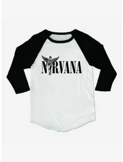Promo ⭐ Nirvana In Utero Boyfriend Fit 👧 Girls Raglan T-Shirt 😀