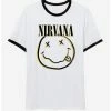 Outlet 👏 Nirvana Smile Face Ringer T-Shirt 👏 1 Outlet 👏 Nirvana Smile Face Ringer T-Shirt 👏 -Cheap Music Tees Store 19676974 hi