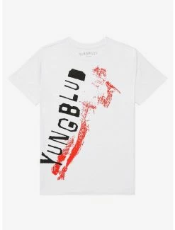 Coupon 🌟 YUNGBLUD Red Glitchy Portrait T-Shirt 🎉