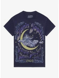 Deals 😍 Janis Joplin Hampton Beach Concert Boyfriend Fit 👧 Girls T-Shirt 🔥