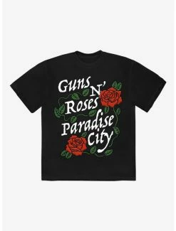 Budget 🎁 Guns N' Roses Paradise City Boyfriend Fit 👧 Girls T-Shirt 🛒