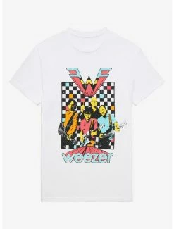 Wholesale 👍 Weezer Checkered Portrait T-Shirt 😍