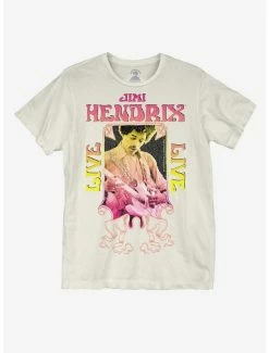 Best Sale 🔔 Jimi Hendrix Live Boyfriend Fit 👧 Girls T-Shirt 🎉