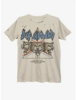 Top 10 🧨 Def Leppard Apollo Theatre Distressed Boyfriend Fit 👧 Girls T-Shirt 😍