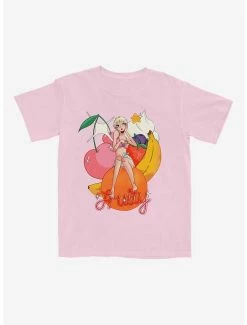 Top 10 ✨ Chloe Moriondo Fruity Boyfriend Fit T-Shirt 👏