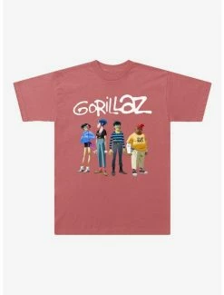 Coupon ✨ Gorillaz Group Portrait Boyfriend Fit 👧 Girls T-Shirt 😉