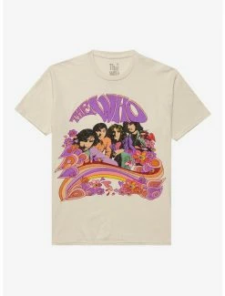 Promo 🎉 The Who Groovy Group Portrait Boyfriend Fit 👧 Girls T-Shirt ⭐