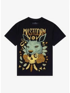 Outlet ⭐ Mastodon Deer Skull Boyfriend Fit 👧 Girls T-Shirt ⌛