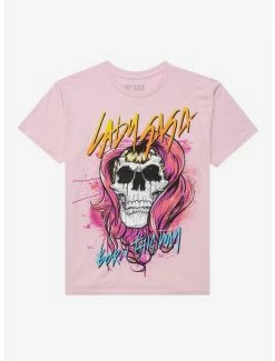 Flash Sale ❤️ Lady Gaga Born This Way Skull Boyfriend Fit 👧 Girls T-Shirt 👍