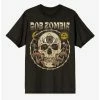 Buy 😀 Rob Zombie Mushroom Skull Boyfriend Fit 👧 Girls T-Shirt 🔥 -Cheap Music Tees Store 20015068 hi