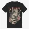 Cheap 🎁 In Flames Prayer Skull Boyfriend Fit 👧 Girls T-Shirt 😍 -Cheap Music Tees Store 20103299 hi