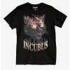 Budget 💯 Incubus Cat With Fire Eyes Boyfriend Fit 👧 Girls T-Shirt 😀 -Cheap Music Tees Store 20108149 hi
