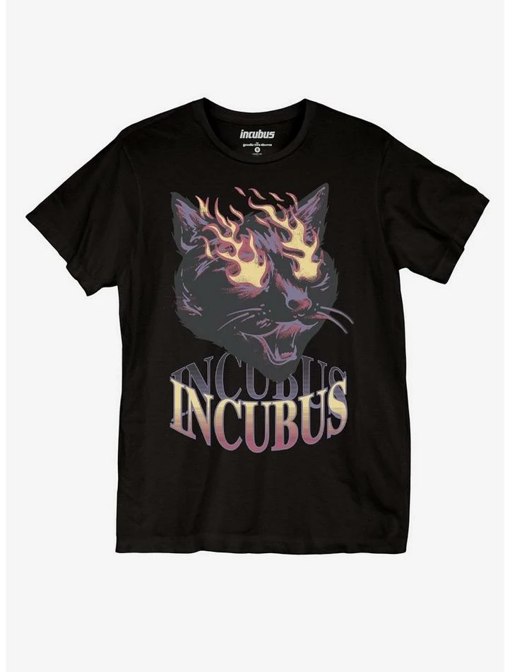 Budget ๐ฏ Incubus Cat With Fire Eyes Boyfriend Fit ๐ง Girls T-Shirt ๐ 3 Budget ๐ฏ Incubus Cat With Fire Eyes Boyfriend Fit ๐ง Girls T-Shirt ๐