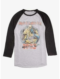 Coupon ⭐ Iron Maiden World Piece Tour Raglan T-Shirt ✔️