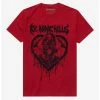 Cheap 🔥 Ice Nine Kills Pick Axe Heart Boyfriend Fit 👧 Girls T-Shirt 👍 -Cheap Music Tees Store 20122070 hi