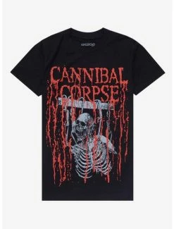 Coupon 👍 Cannibal Corpse Shackled Skeleton Boyfriend Fit 👧 Girls T-Shirt 🧨
